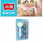 云蕾 厨房用长手柄锅刷 清洁球不锈钢丝球去污不沾油带柄刷锅神器送原装钢丝球3个 13435