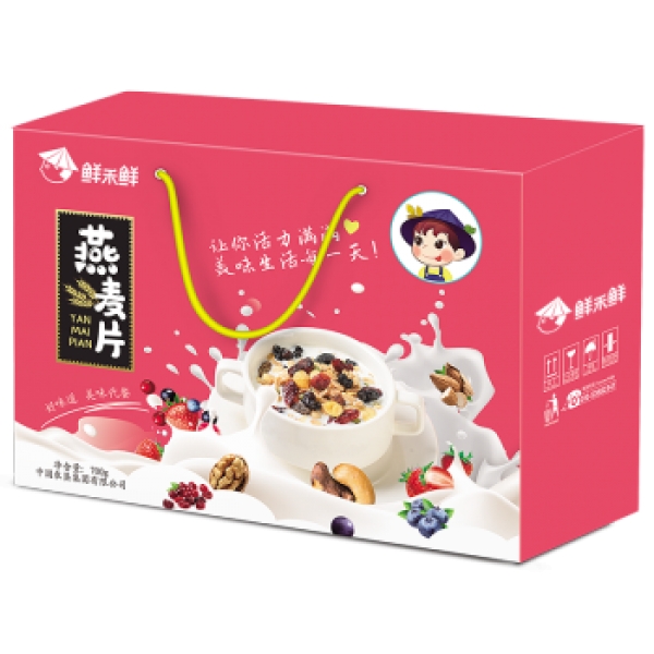 鲜禾鲜燕麦礼盒系列 鲜禾鲜酸奶果粒烘焙燕麦礼盒350g*2袋