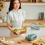 柏翠PE2310早餐机三明治轻食机小型家用 森林绿